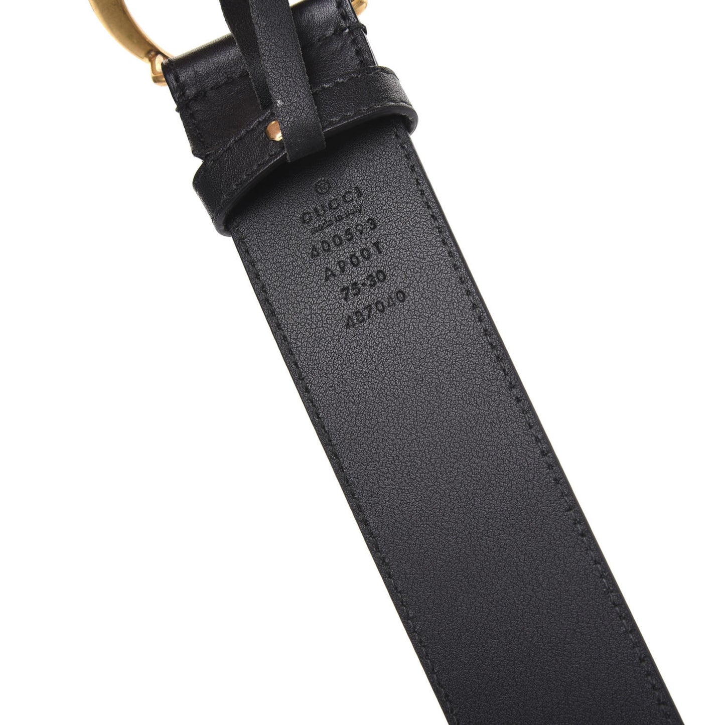 Calfskin Double G 40mm Belt 75 30 Black
