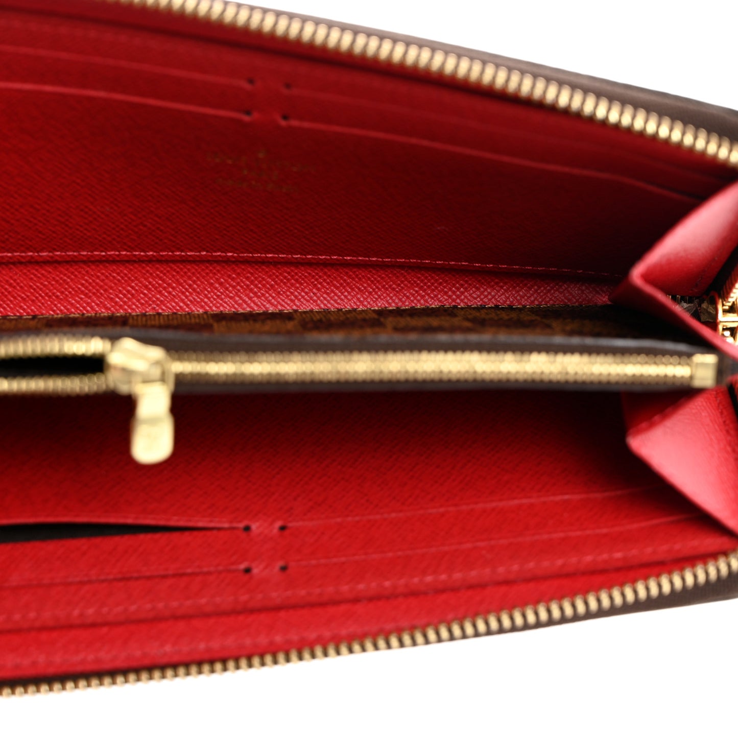 Damier Ebene Clemence Wallet Cherry