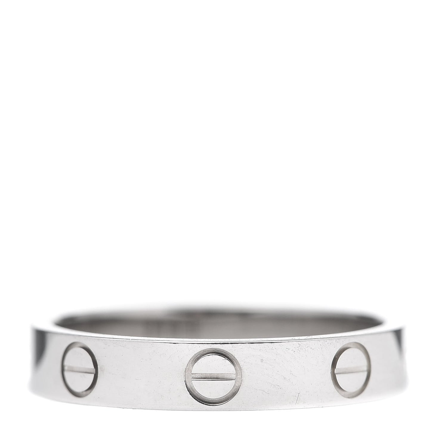 18K White Gold 3.5mm LOVE Wedding Band Ring 55 7.25