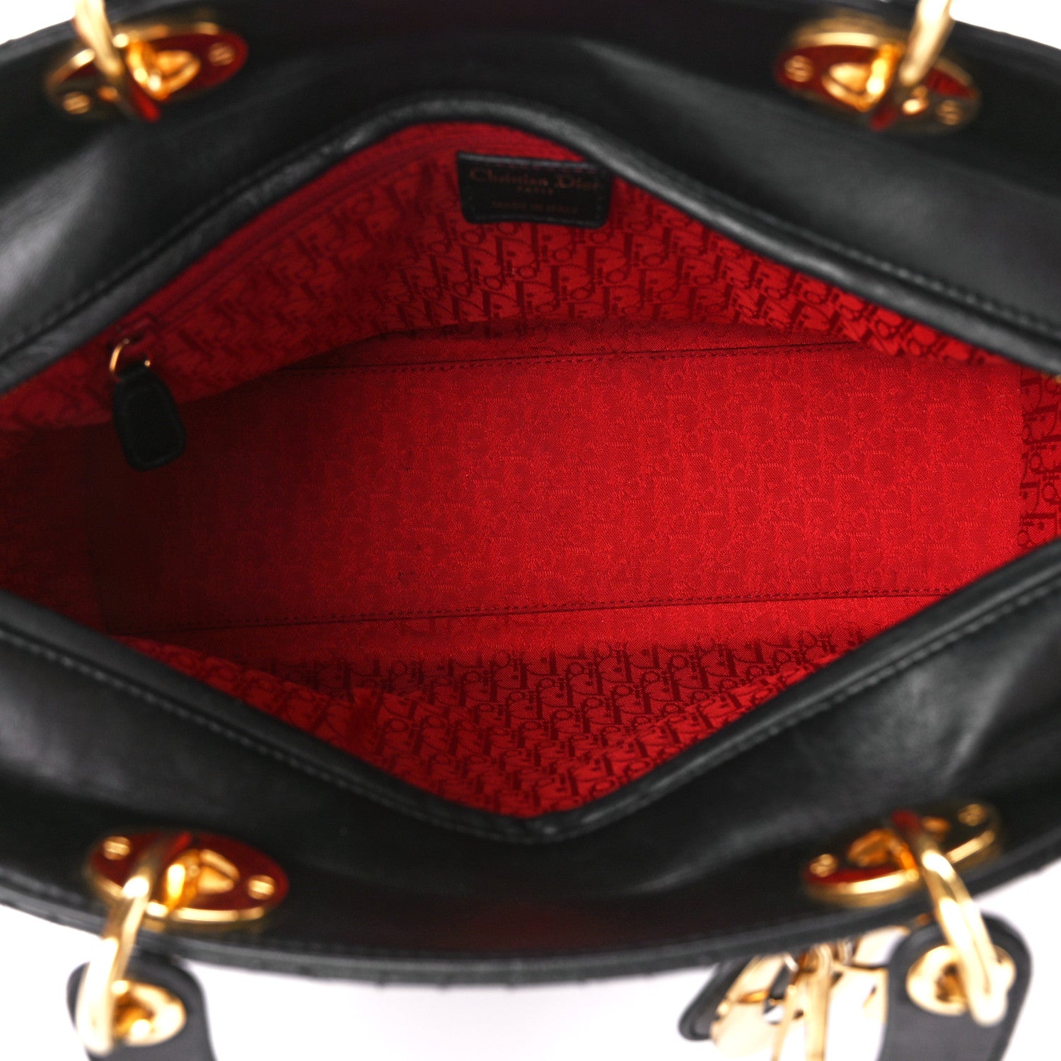 Christian Dior Lambskin Cannage Large Lady Dior Black 5 of 13