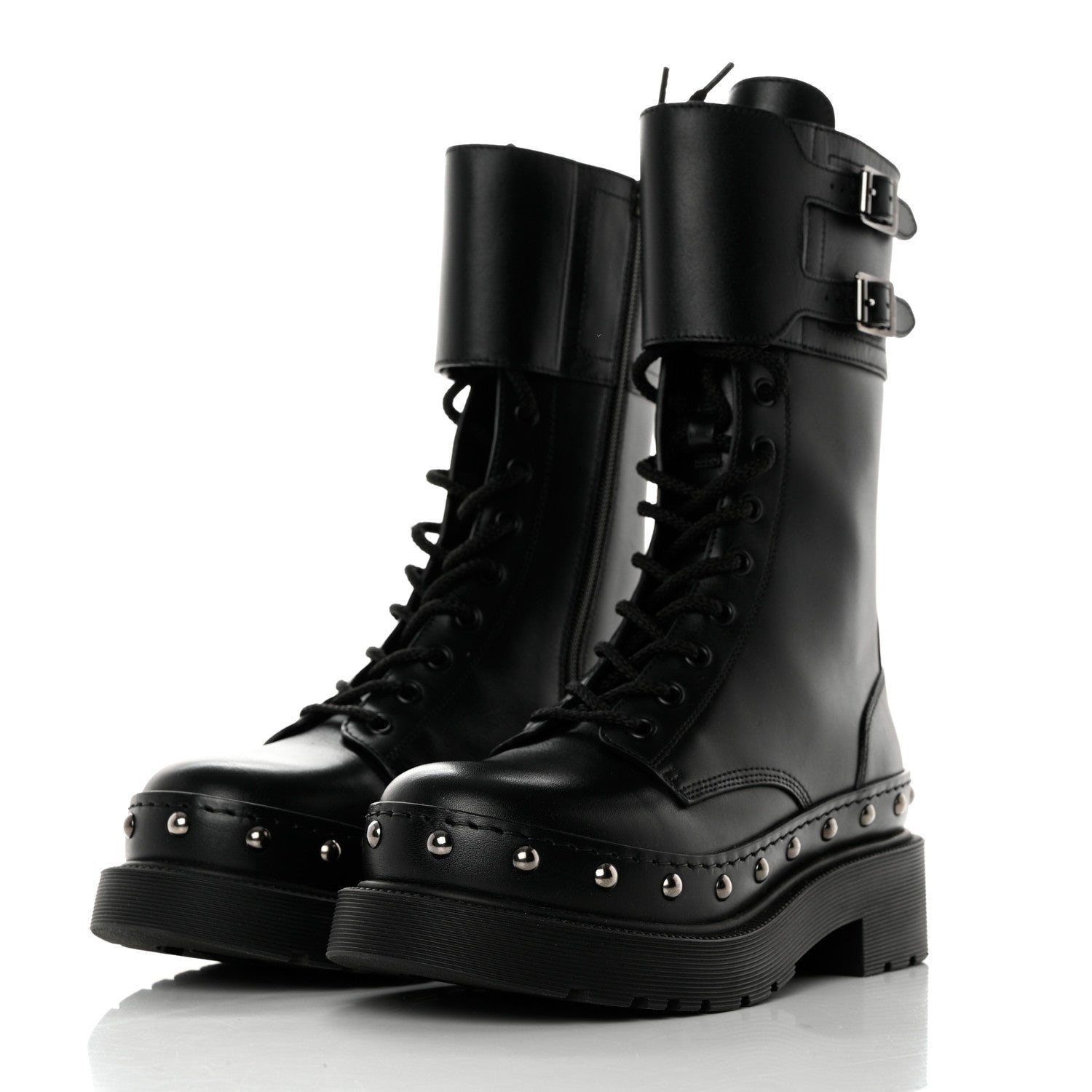 Christian Dior Calfskin Diorquake 25mm Combat Boots 36.5 Black 3 of 8