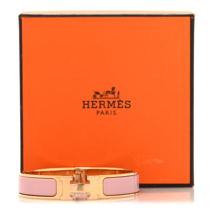 Hermes Enamel Narrow Clic Clac H Bracelet PM Rose Nacarat 7 of 7