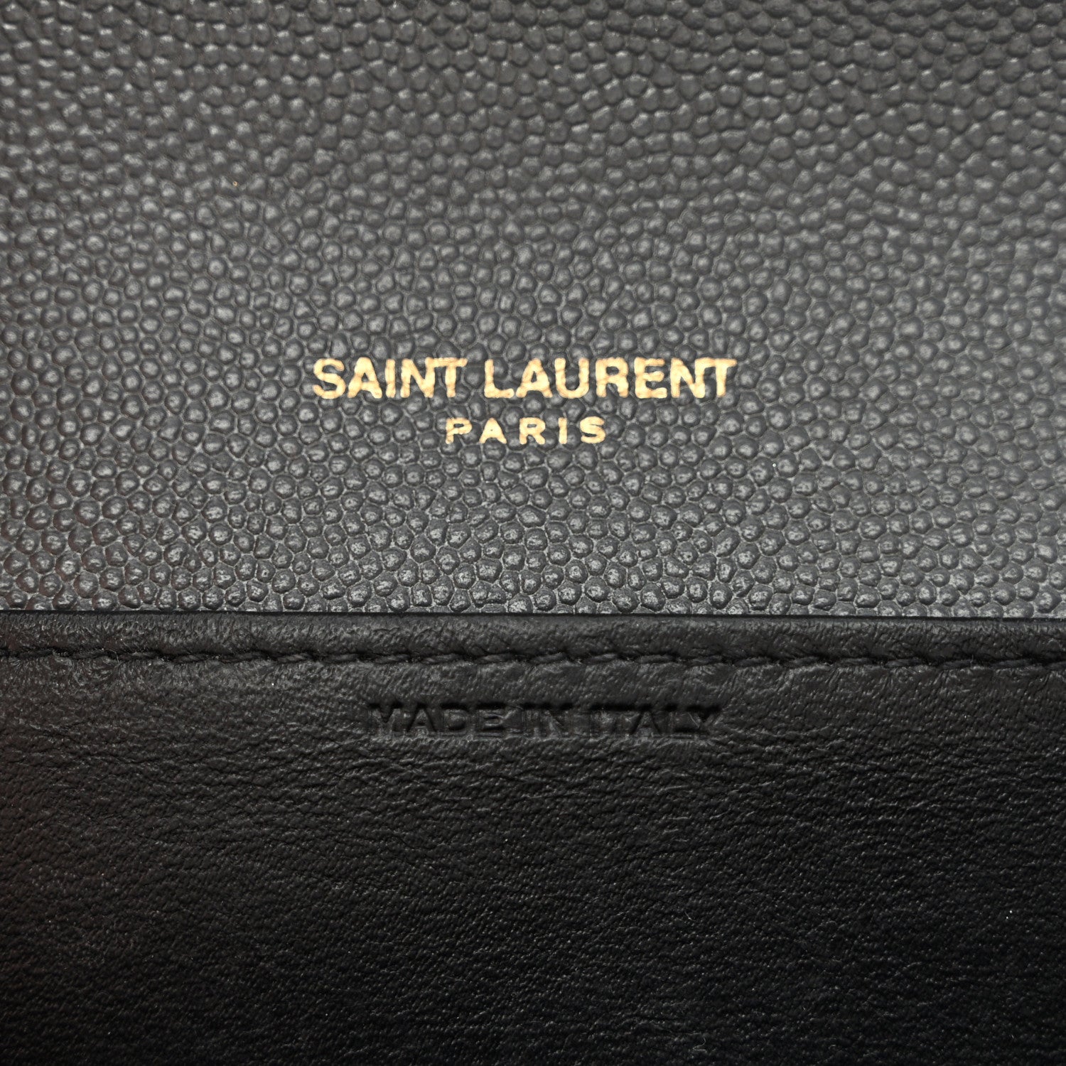 Saint Laurent Grain de Poudre Uptown Chain Wallet Storm 8 of 15