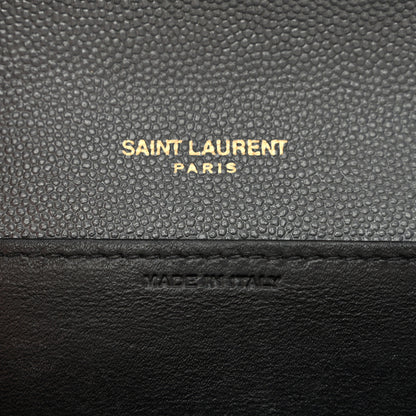 Saint Laurent Grain de Poudre Uptown Chain Wallet Storm 8 of 15