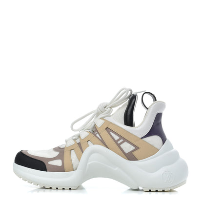 Louis Vuitton Calfskin Technical Nylon LV Archlight Sneakers 42 White Beige 1 of 14