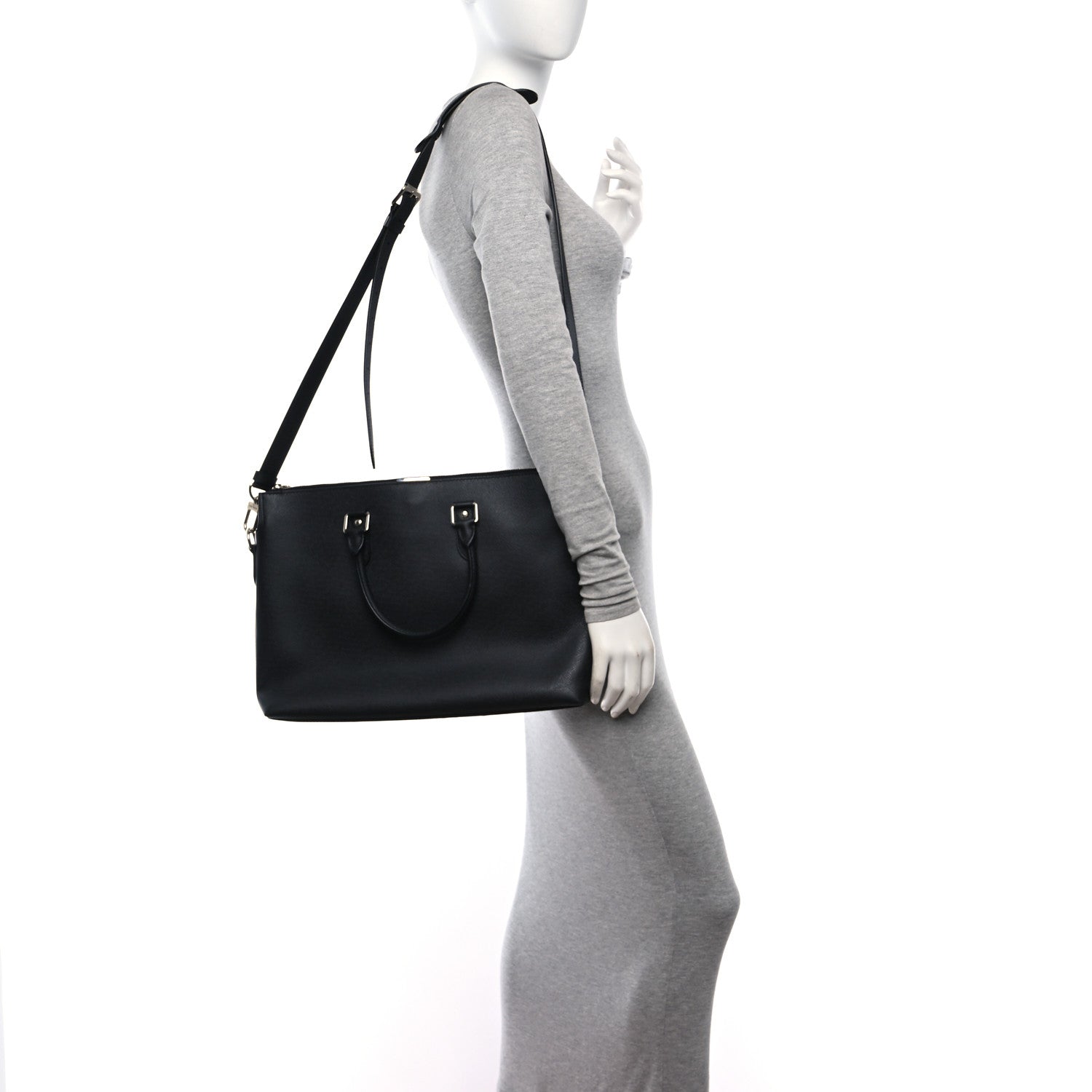 Louis Vuitton Taiga Anton Soft Briefcase Black 2 of 10