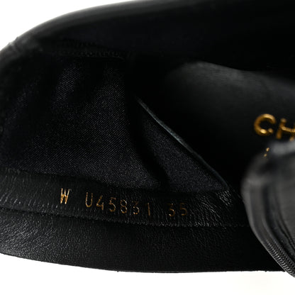 Chanel Stretch Lambskin Cap Toe CC Short Boots 35 Black 9 of 9