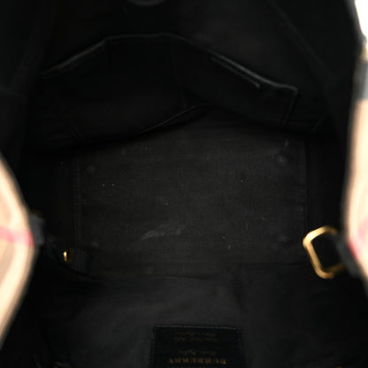 Burberry Grainy Calfskin House Check Small Canterbury Black 5 of 13