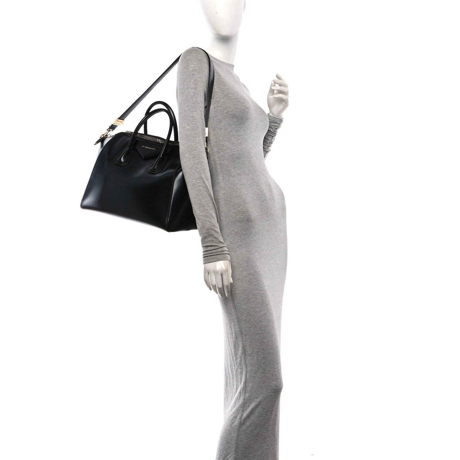 Givenchy Shiny Lord Calfskin  Antigona Black 2 of 11