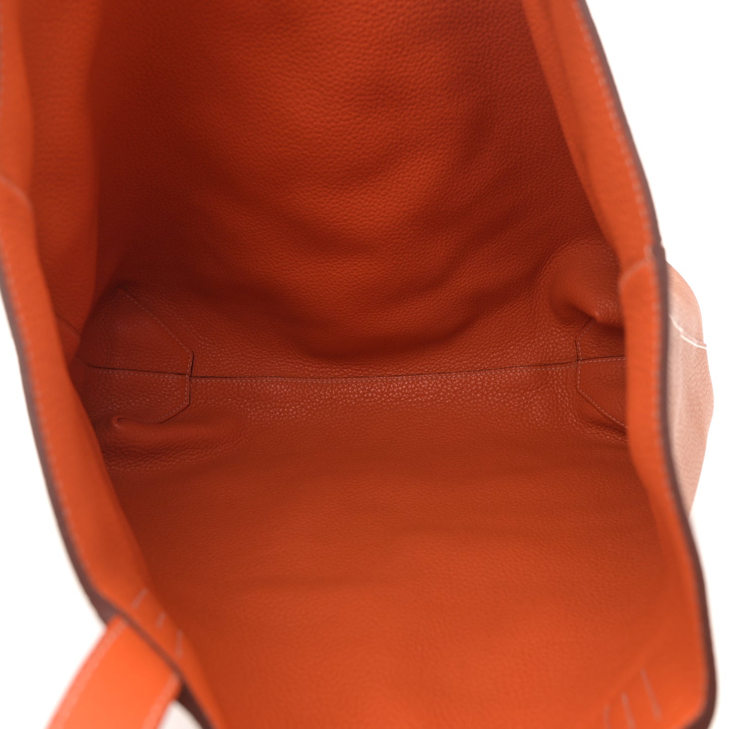 Taurillon Clemence Double Sens 45 Reversible Tote Orange Gold