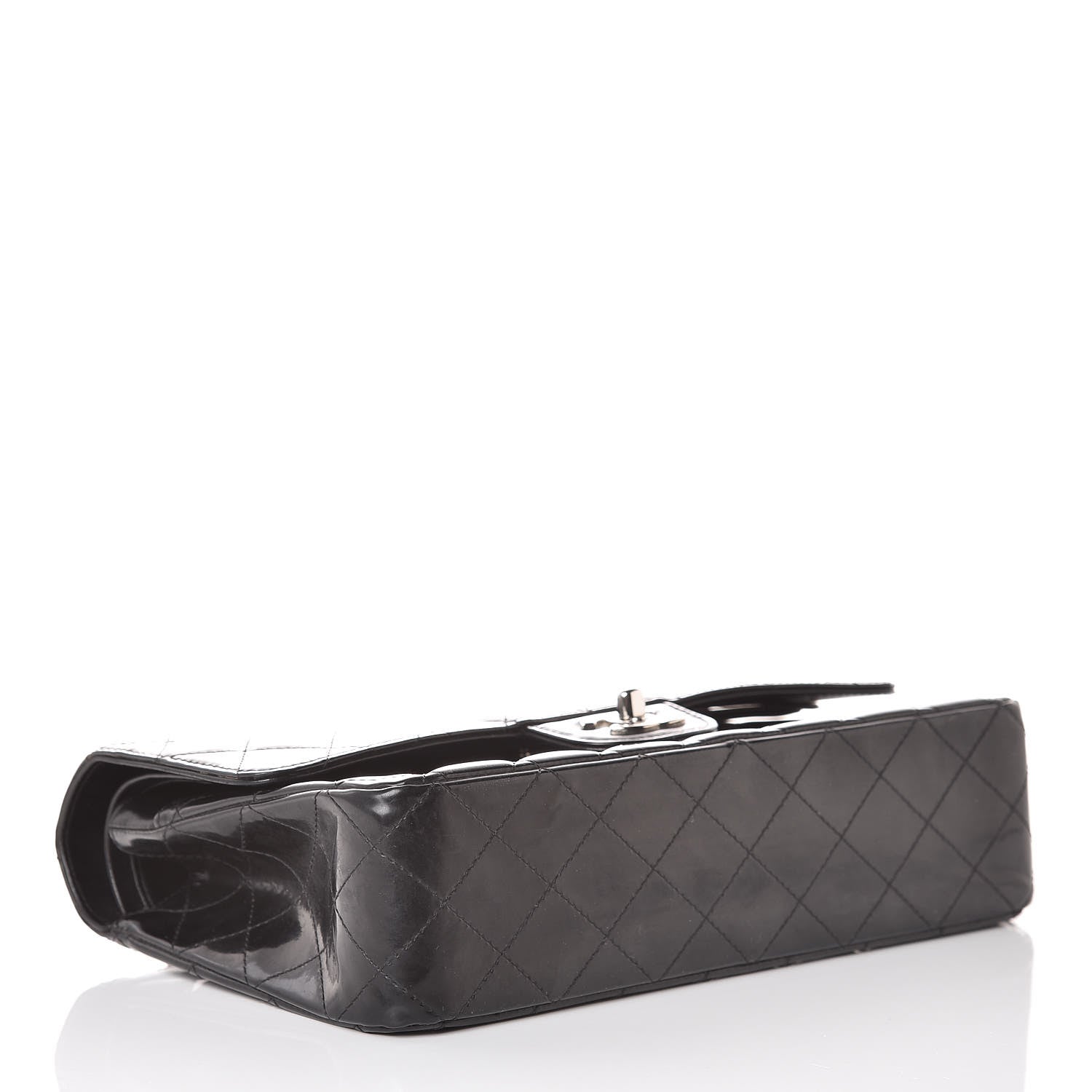 Chanel Patent Quilted Medium Double Flap Black 5 of 15