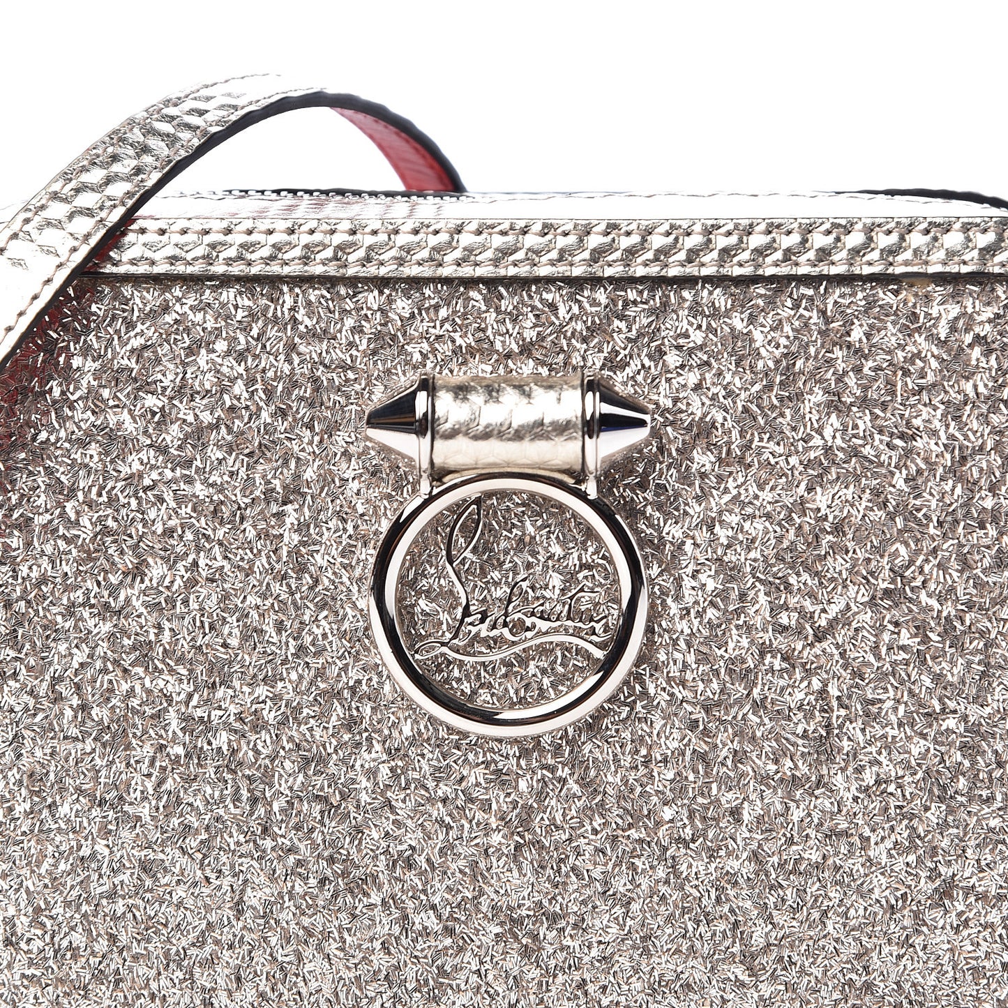 Givre Calfskin Glitter Cubiste Mini Rubylou Perle Platine