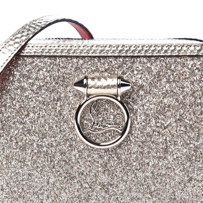 Christian Louboutin Givre Calfskin Glitter Cubiste Mini Rubylou Perle Platine 10 of 10