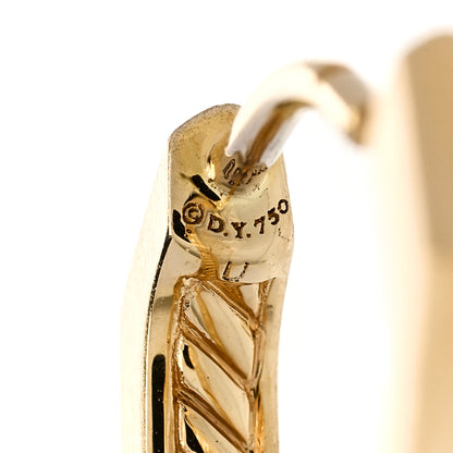 David Yurman 18K Yellow Gold Stax Hoop Earrings 4 of 4