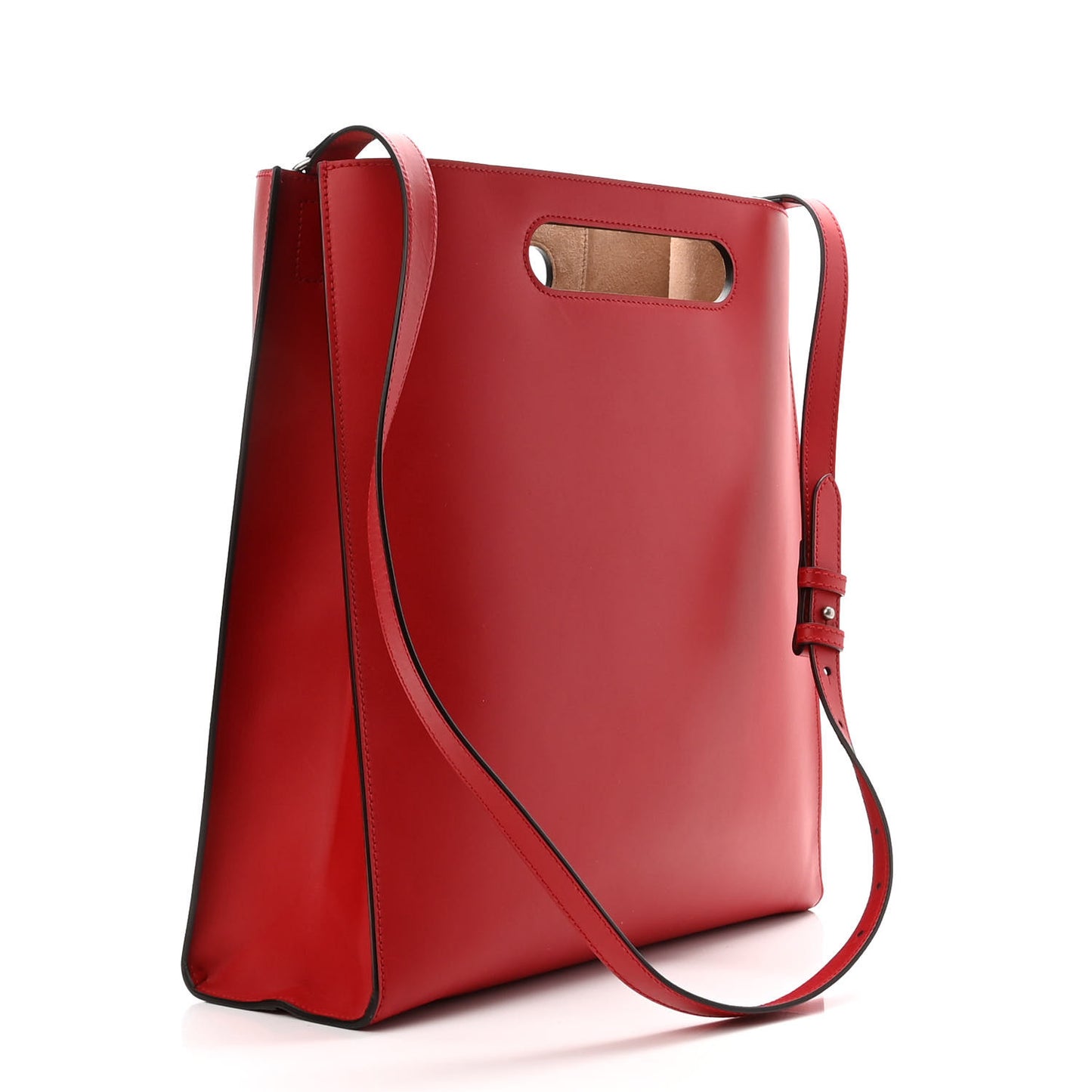 Calfskin Embossed Medium XL Tote Red