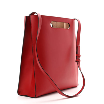 Gucci Calfskin Embossed Medium XL Tote Red 2 of 8