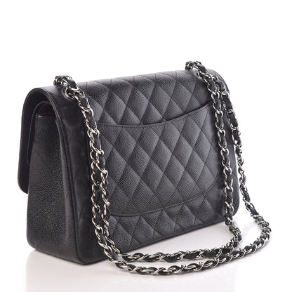 Chanel Caviar Quilted Jumbo Double Flap Black 4 of 14