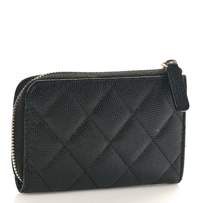 Chanel Caviar Quilted Zipped Key Holder Case Black 3 of 10