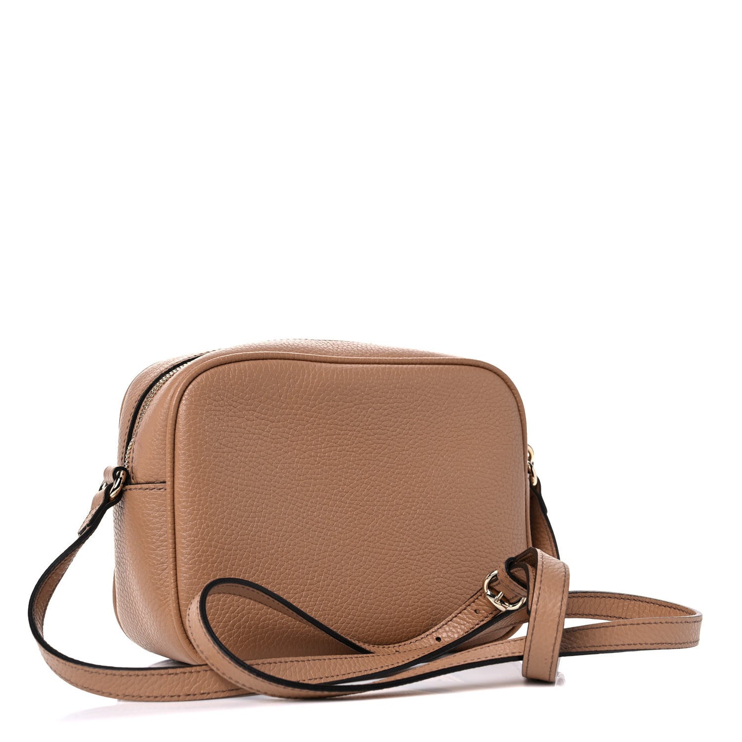 Pebbled Calfskin Small Soho Disco Bag Camelia