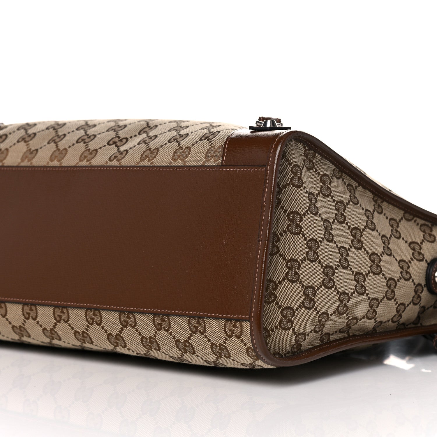 Balenciaga X GUCCI GG Monogram Azalea Calfskin Neo Classic Silver Hardware Medium City Beige Ebony Brown Sugar 9 of 10