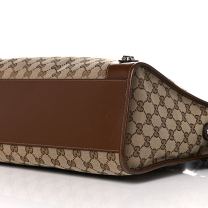 Balenciaga X GUCCI GG Monogram Azalea Calfskin Neo Classic Silver Hardware Medium City Beige Ebony Brown Sugar 9 of 10