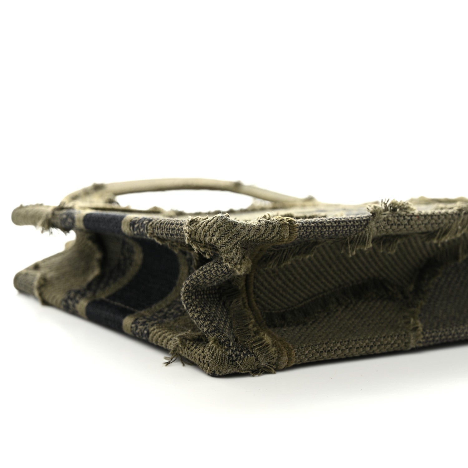 Christian Dior Canvas Embroidered Camouflage Mini Book Tote Green 9 of 10