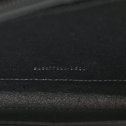 Saint Laurent Grain De Poudre Matelasse Chevron Monogram Chain Wallet Black 6 of 9