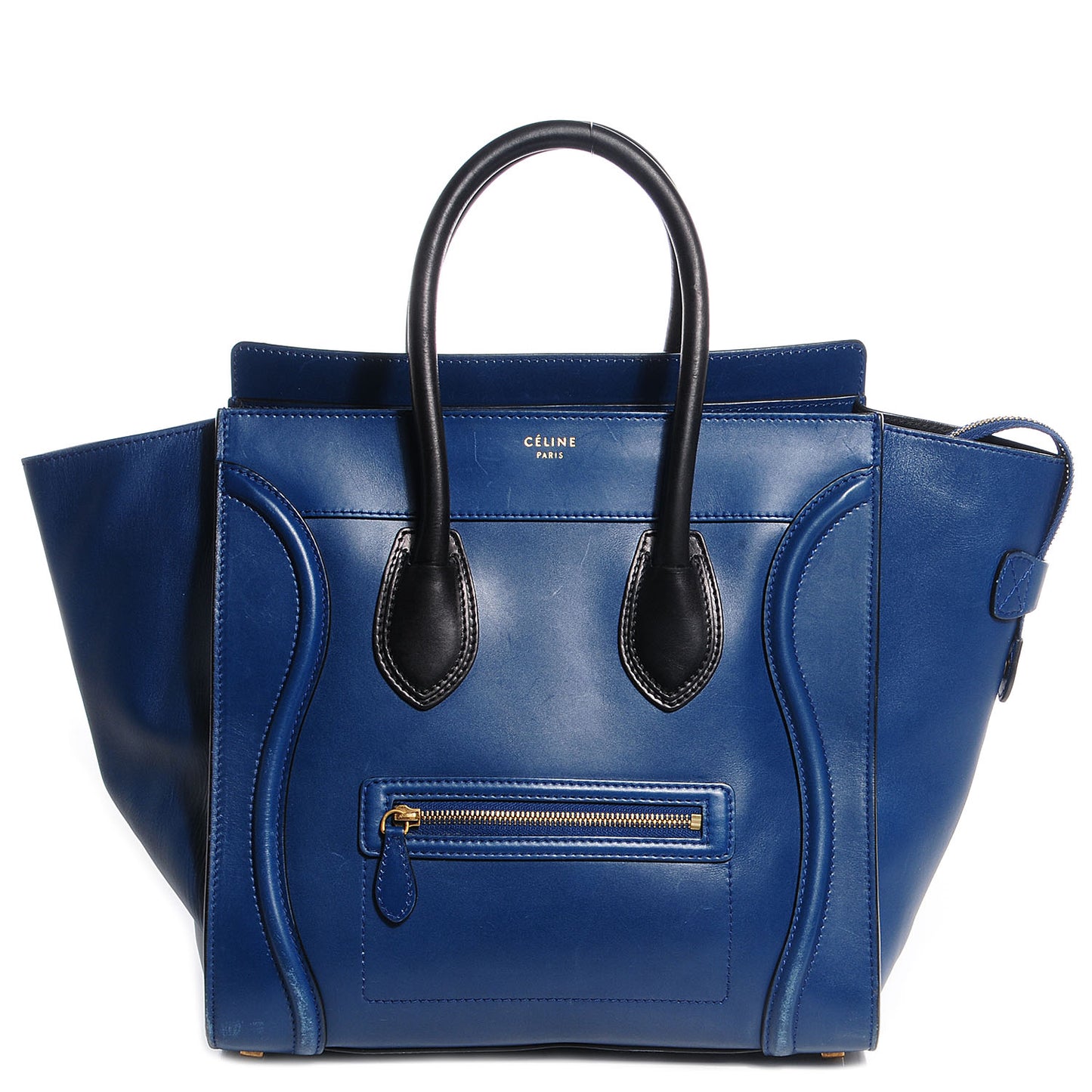 Smooth Calfskin Mini Luggage Ocean Blue