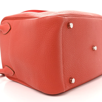 Hermes Taurillon Clemence Verso Lindy 30 Rouge Pivoine Rose Jaipur 9 of 11