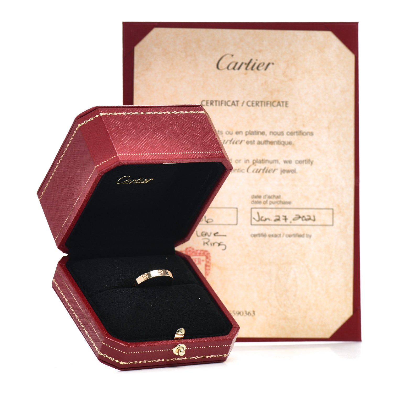 Cartier 18K Yellow Gold 3.5mm LOVE Wedding Band Ring 58 8.25 5 of 5