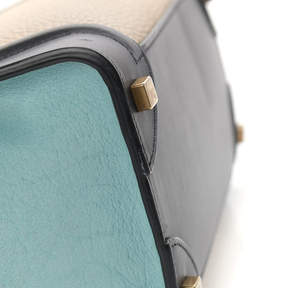 Celine Bullhide Drummed Calfskin Micro Tri-Color Luggage Antarctic 14 of 24