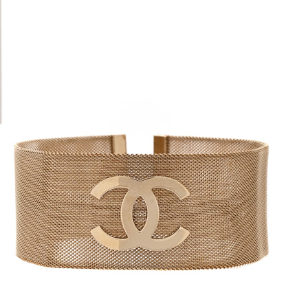 Chanel Mesh CC Choker Necklace Gold 1 of 6