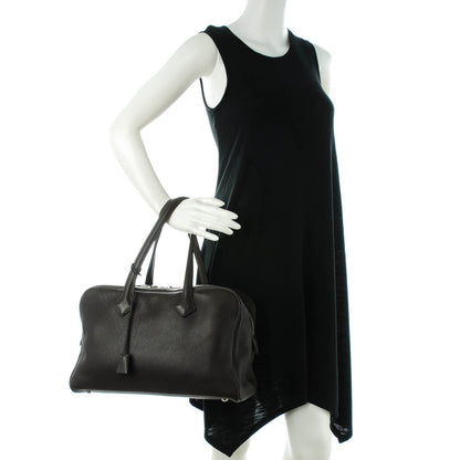 Hermes Taurillon Clemence Victoria II 35 Chocolate 2 of 10