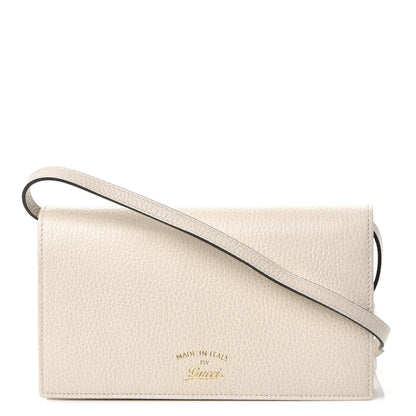 Gucci Dollar Calfskin Mini Swing Wallet Bag Mystic White 1 of 8
