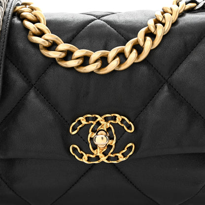 Chanel Lambskin Quilted Medium Chanel 19 Flap Black 8 of 10