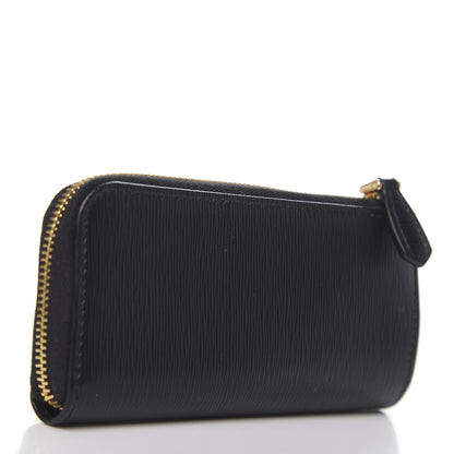 Prada Vitello Move Zip Around Key Holder Black 3 of 7