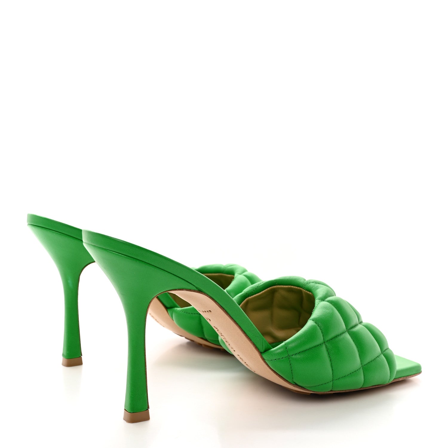Bottega Veneta Nappa Matelasse Padded Mule Sandals 41 Parakeet 4 of 15