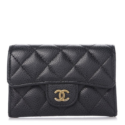 Chanel Caviar Quilted Flap Card Holder Black 1 of 8