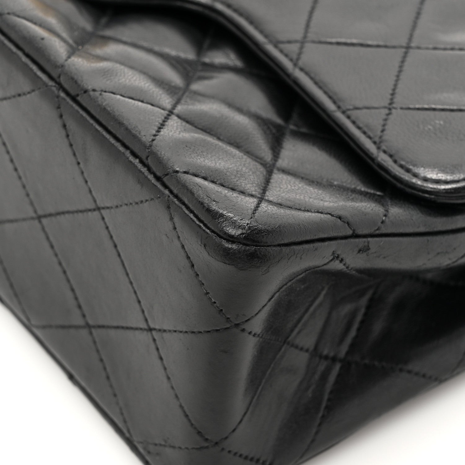 Chanel Lambskin Quilted Medium Double Flap Black 16 of 18
