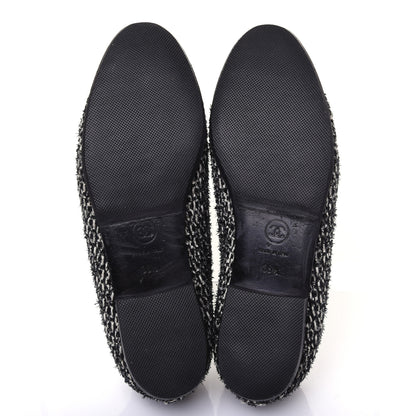 Chanel Tweed Cap Toe Ballerina Flats 36.5 Black White 5 of 14