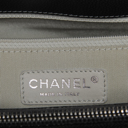 Chanel Metallic Caviar Quilted Grand Shopping Tote GST Dark Silver 6 of 7