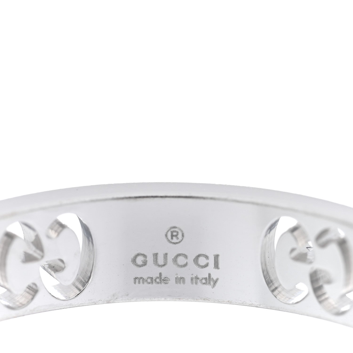 Gucci 18K White Gold Diamond Icon Stardust Band Ring 61 9.5 4 of 4