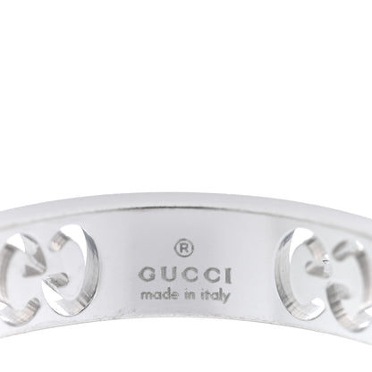 Gucci 18K White Gold Diamond Icon Stardust Band Ring 61 9.5 4 of 4
