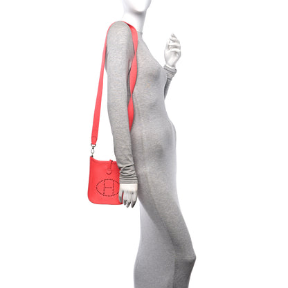 Hermes Taurillon Clemence Evelyne TPM Rouge Pivoine 2 of 10