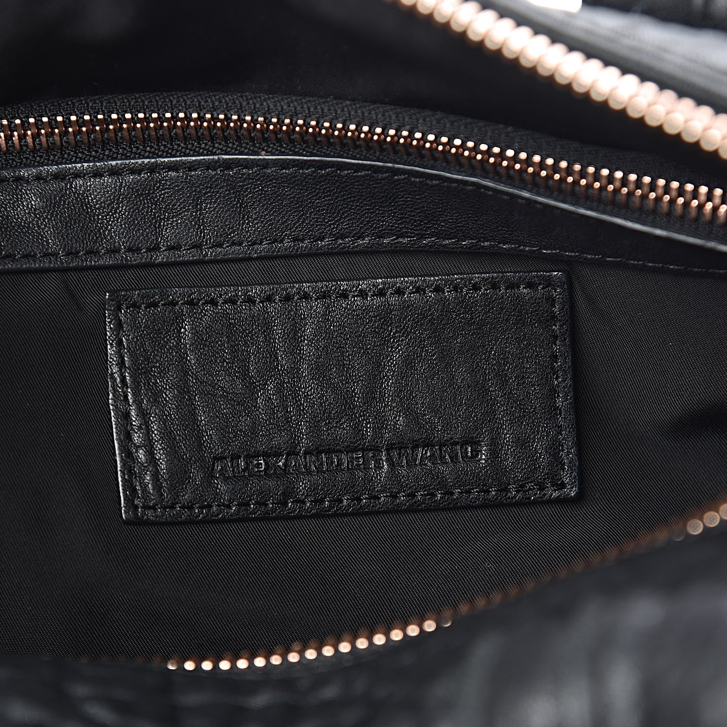 Alexander Wang Pebbled Lambskin Rocco Black Rose Gold Hardware 6 of 9