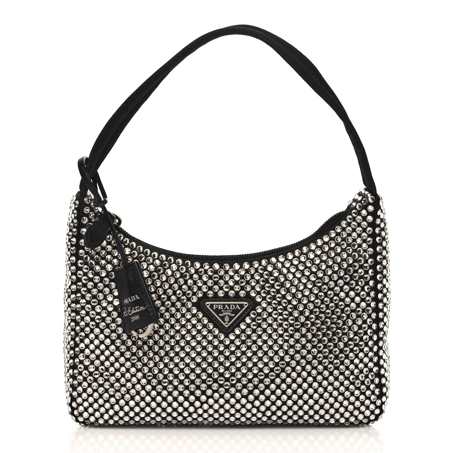 Satin Crystal Mini Re-Edition 2000 Bag Cristal