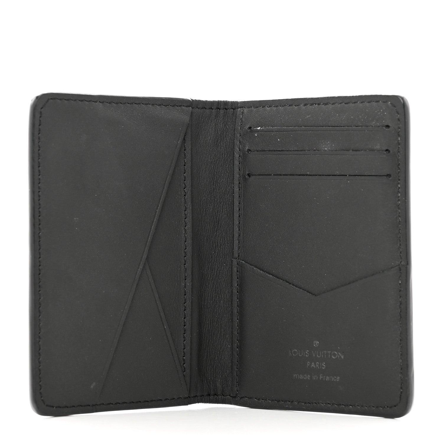 Louis Vuitton Calfskin Monogram Shadow Pocket Organizer Black 4 of 7