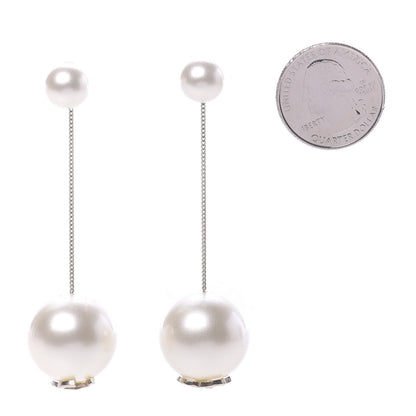 Chanel Pearl CC Chain Drop Earrings Gold 2 of 4