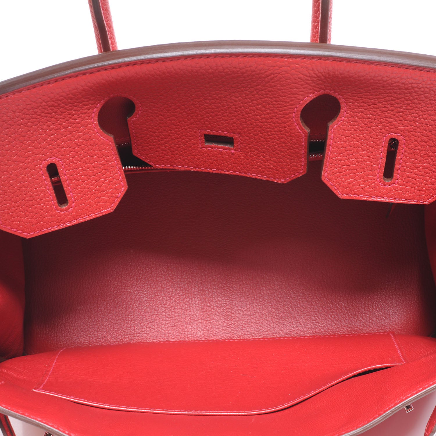 Hermes Taurillon Clemence Birkin 30 Rouge Casaque 6 of 9