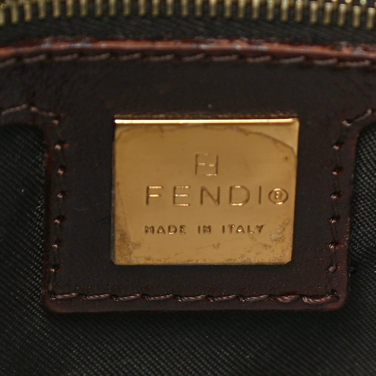Fendi Vinyl Zucchino Baguette Tobacco 5 of 16